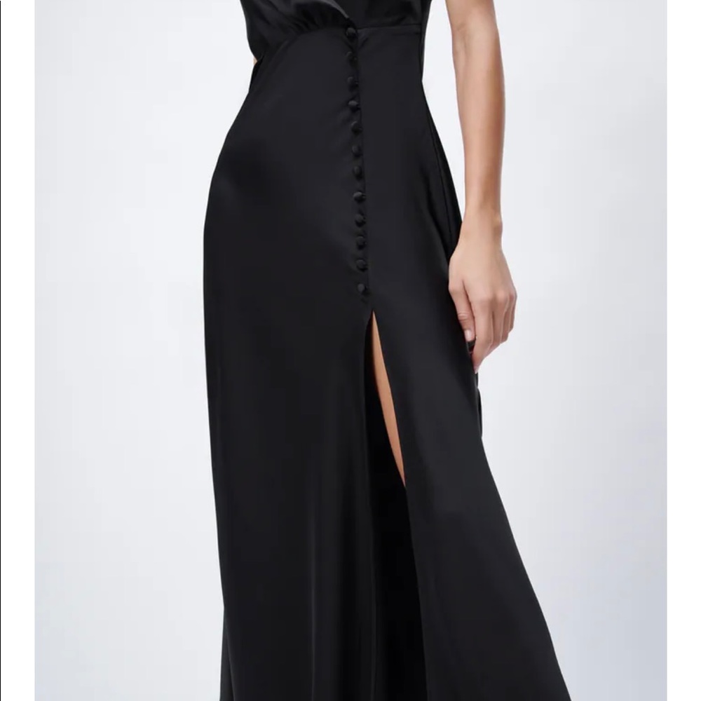 Zara never been worn black silk dress